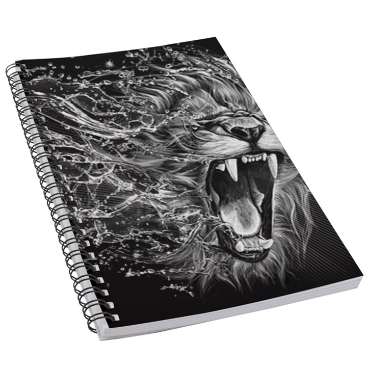 Lion Furious Abstract Desing Furious 5.5  x 8.5  Notebook