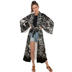 Lion Furious Abstract Desing Furious Maxi Kimono