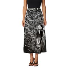 Lion Furious Abstract Desing Furious Classic Midi Chiffon Skirt by Jancukart