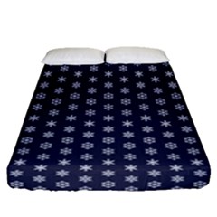 Snowflakes Abstract Snowflake Abstract Pattern Fitted Sheet (queen Size) by Jancukart