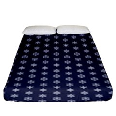 Snowflakes Abstract Snowflake Abstract Pattern Fitted Sheet (king Size) by Jancukart