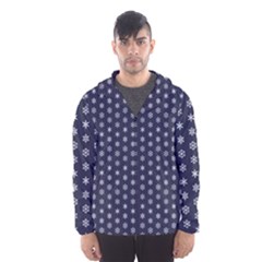 Snowflakes Abstract Snowflake Abstract Pattern Men s Hooded Windbreaker