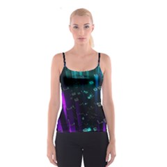 Abstract Building City 3d Spaghetti Strap Top