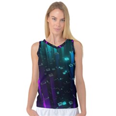 Abstract Building City 3d Women s Basketball Tank Top