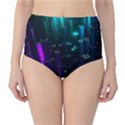 Abstract Building City 3d Classic High-Waist Bikini Bottoms View1