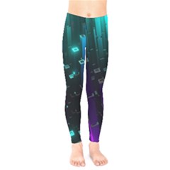 Abstract Building City 3d Kids  Leggings