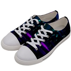 Abstract Building City 3d Men s Low Top Canvas Sneakers