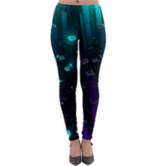 Abstract Building City 3d Lightweight Velour Leggings by Jancukart