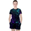 Abstract Building City 3d Women s Tee and Shorts Set View1