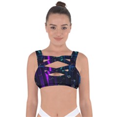 Abstract Building City 3d Bandaged Up Bikini Top