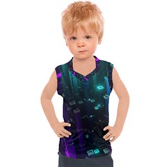 Abstract Building City 3d Kids  Sport Tank Top