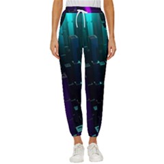 Abstract Building City 3d Women s Cropped Drawstring Pants by Jancukart