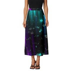 Abstract Building City 3d Classic Midi Chiffon Skirt