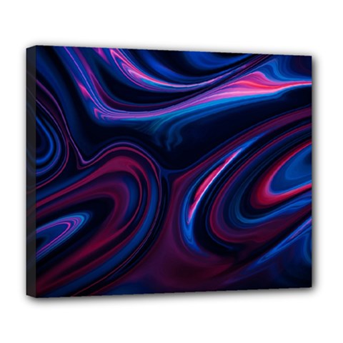 Purple Blue Swirl Abstract Deluxe Canvas 24  X 20  (stretched)