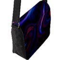 Purple Blue Swirl Abstract Flap Closure Messenger Bag (L) View2