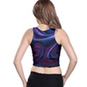 Purple Blue Swirl Abstract Racer Back Crop Top View2