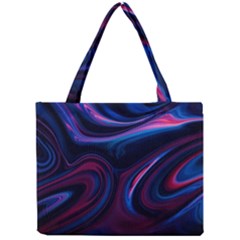 Purple Blue Swirl Abstract Mini Tote Bag