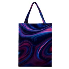 Purple Blue Swirl Abstract Classic Tote Bag