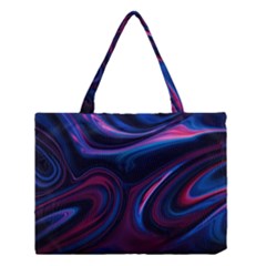 Purple Blue Swirl Abstract Medium Tote Bag