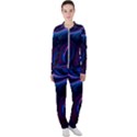 Purple Blue Swirl Abstract Casual Jacket and Pants Set View1