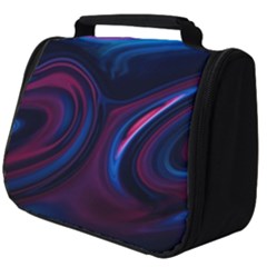 Purple Blue Swirl Abstract Full Print Travel Pouch (big) by Jancukart