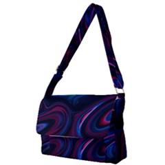 Purple Blue Swirl Abstract Full Print Messenger Bag (s)