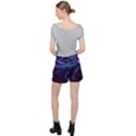 Purple Blue Swirl Abstract Women s Ripstop Shorts View2