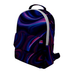 Purple Blue Swirl Abstract Flap Pocket Backpack (large)