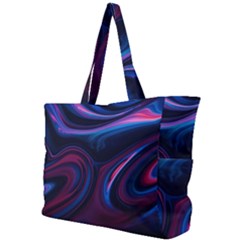 Purple Blue Swirl Abstract Simple Shoulder Bag