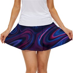 Purple Blue Swirl Abstract Women s Skort