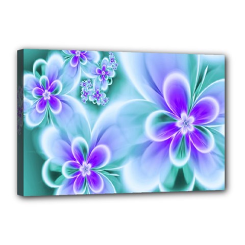 Abstract Flowers Flower Abstract Canvas 18  X 12  (stretched)