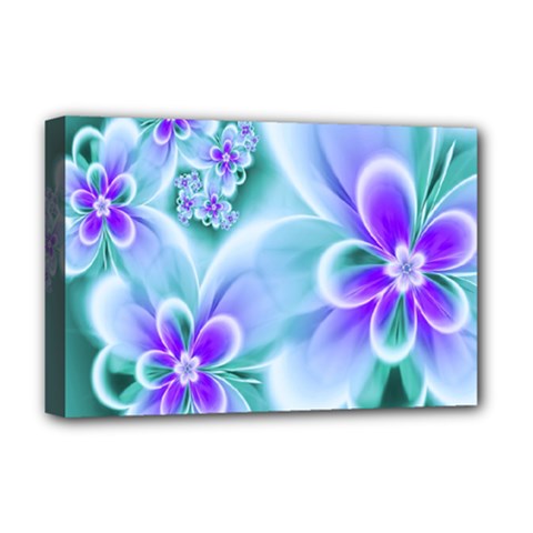 Abstract Flowers Flower Abstract Deluxe Canvas 18  X 12  (stretched)