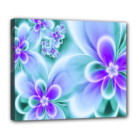 Abstract Flowers Flower Abstract Deluxe Canvas 24  X 20  (stretched)