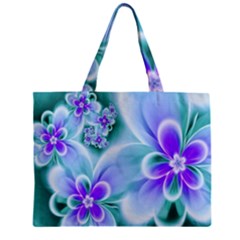 Abstract Flowers Flower Abstract Zipper Mini Tote Bag