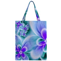 Abstract Flowers Flower Abstract Zipper Classic Tote Bag