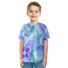 Abstract Flowers Flower Abstract Kids  Sport Mesh Tee