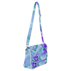 Abstract Flowers Flower Abstract Shoulder Bag With Back Zipper