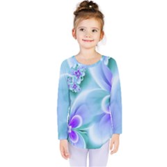 Abstract Flowers Flower Abstract Kids  Long Sleeve Tee