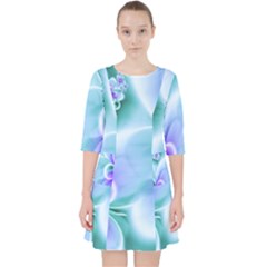 Abstract Flowers Flower Abstract Quarter Sleeve Pocket Dress by Jancukart