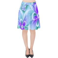 Abstract Flowers Flower Abstract Velvet High Waist Skirt