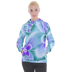 Abstract Flowers Flower Abstract Women s Hooded Pullover