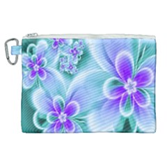 Abstract Flowers Flower Abstract Canvas Cosmetic Bag (xl)