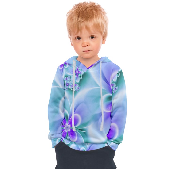 Abstract Flowers Flower Abstract Kids  Overhead Hoodie