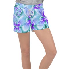 Abstract Flowers Flower Abstract Women s Velour Lounge Shorts