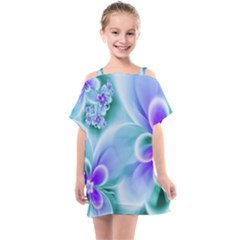 Abstract Flowers Flower Abstract Kids  One Piece Chiffon Dress by Jancukart