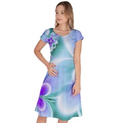 Abstract Flowers Flower Abstract Classic Short Sleeve Dress