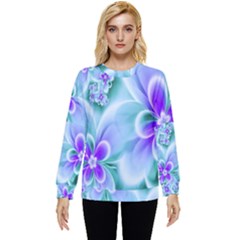 Abstract Flowers Flower Abstract Hidden Pocket Sweatshirt