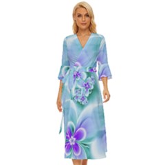 Abstract Flowers Flower Abstract Midsummer Wrap Dress