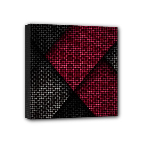 Red Black Abstract Pride Abstract Digital Art Mini Canvas 4  X 4  (stretched)