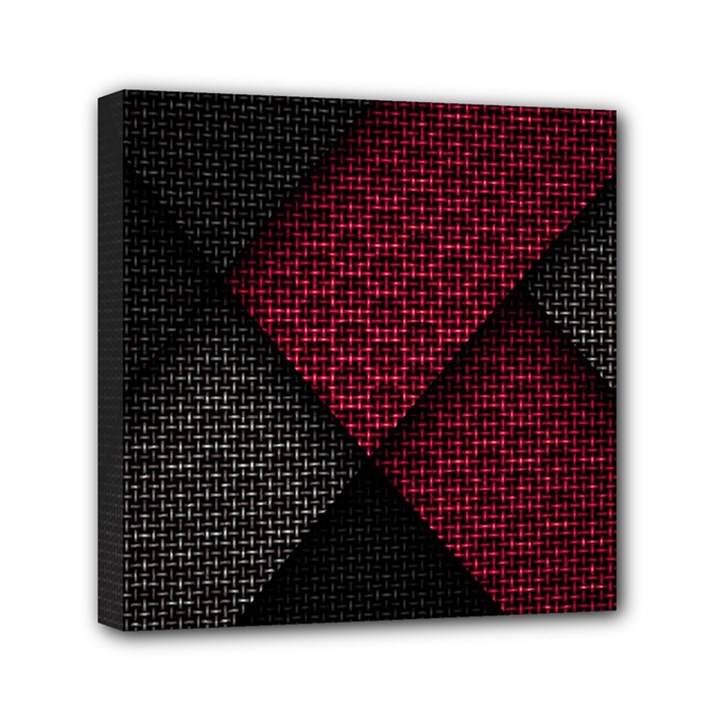 Red Black Abstract Pride Abstract Digital Art Mini Canvas 6  x 6  (Stretched)